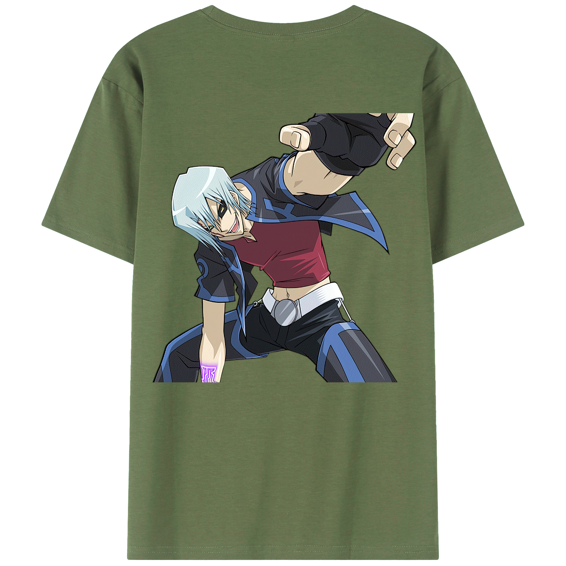 （画像用） 遊☆戯☆王 Yu-Gi-Oh! 綿100％ メンズ半袖Tシャツ（バックプリント） 通気性